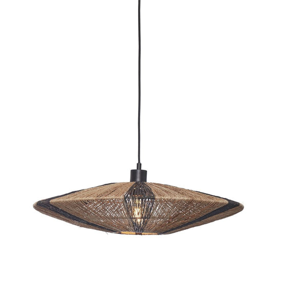 Hanglamp iguazu l schijf 55cm, zwnat.