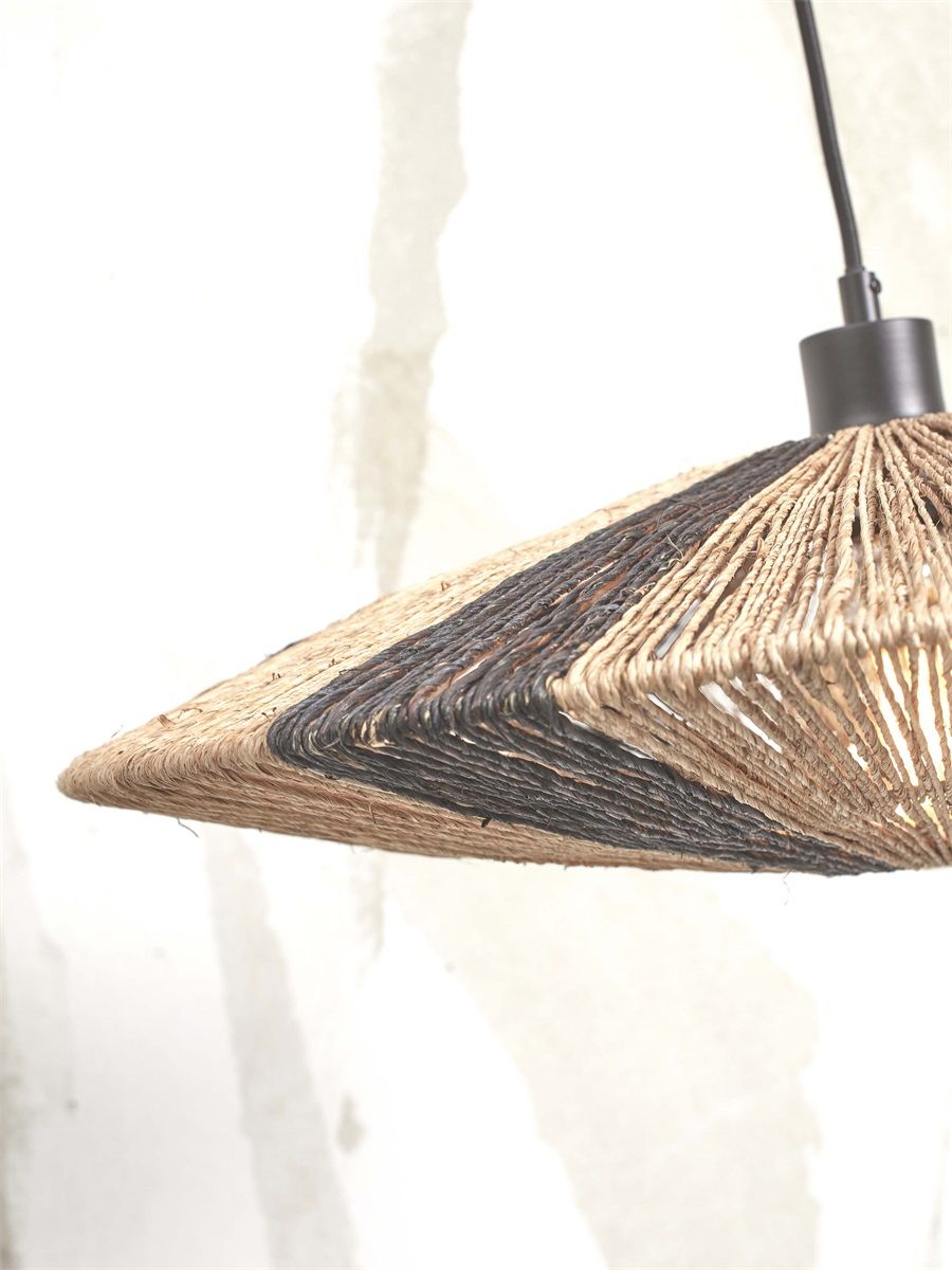 Hanglamp iguazu l schijf 55cm, zwnat.