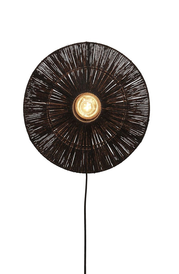 Wandlamp iguazu s schijf 40cm, zw.