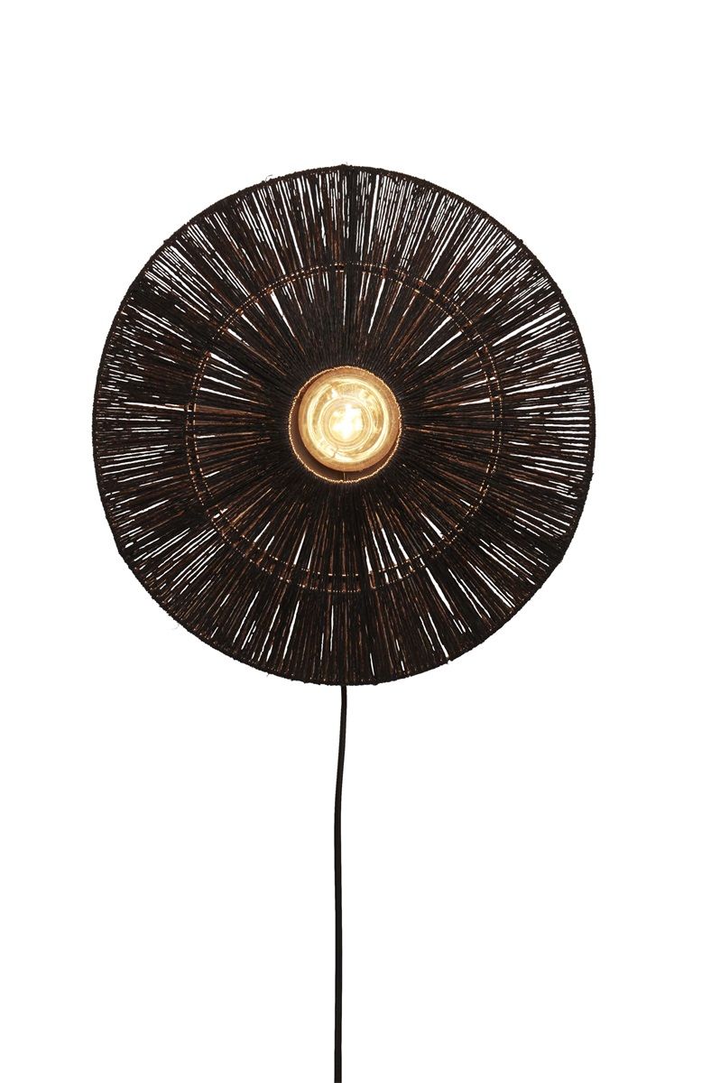 Wandlamp iguazu s schijf 40cm, zw.