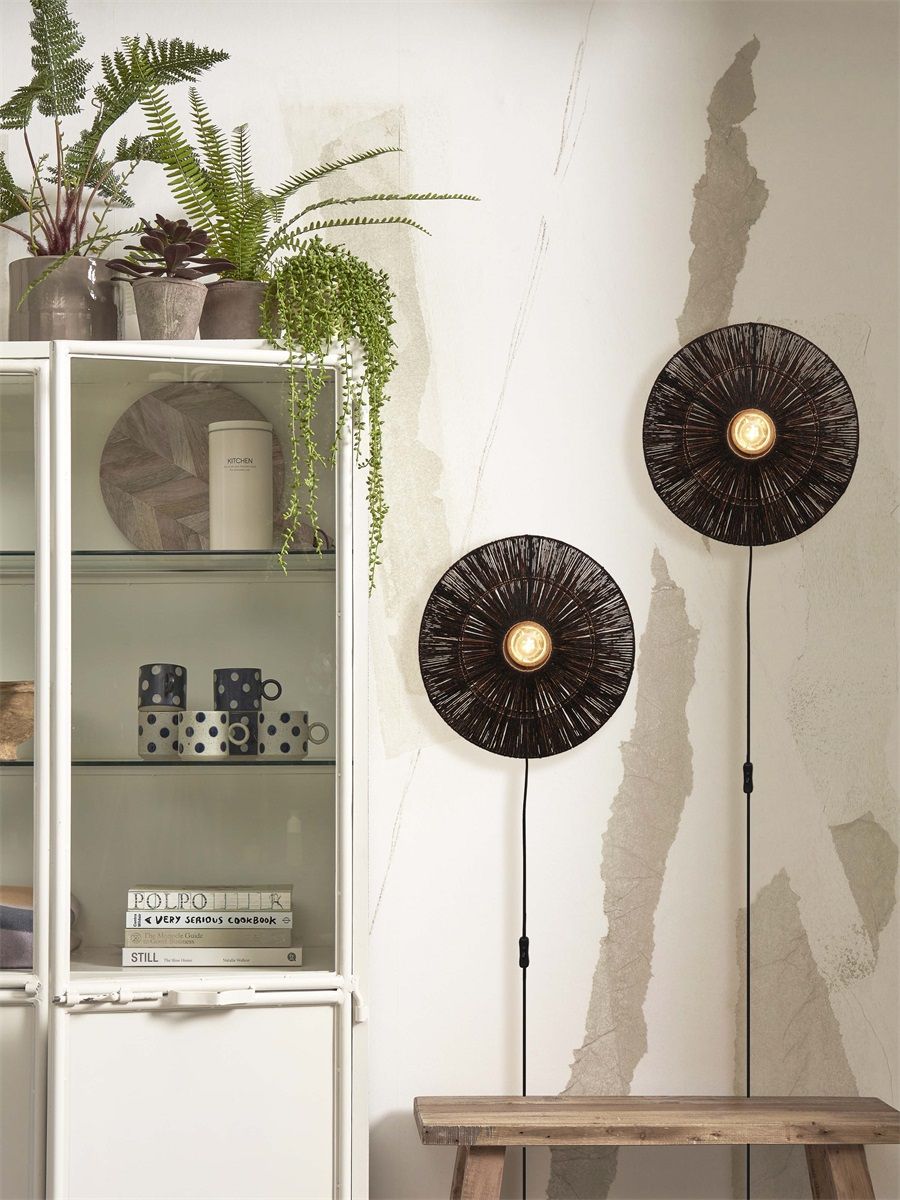 Wandlamp iguazu s schijf 40cm, zw.