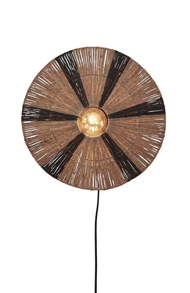Wandlamp iguazu s schijf 40cm, zwnat.