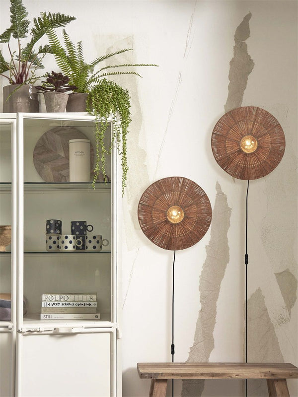 Wandlamp iguazu s schijf 40cm, nat.