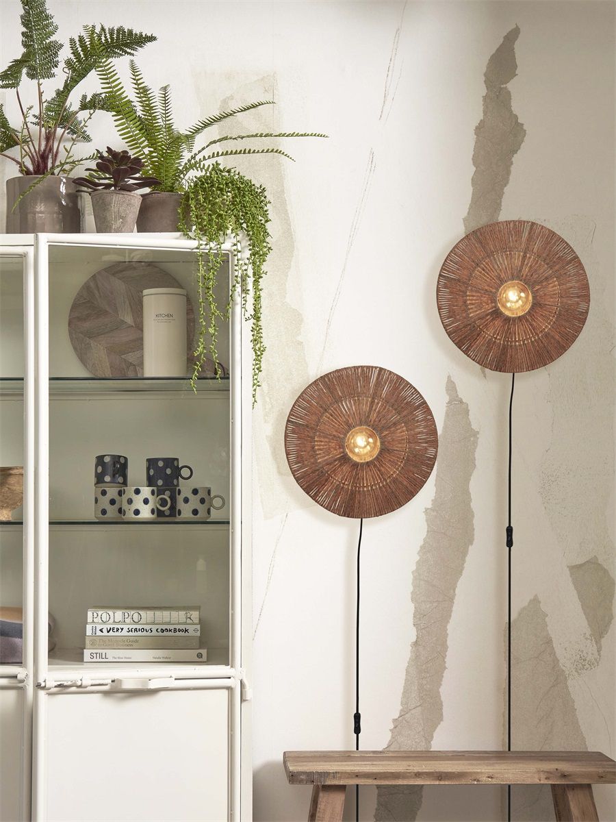 Wandlamp iguazu s schijf 40cm, nat.