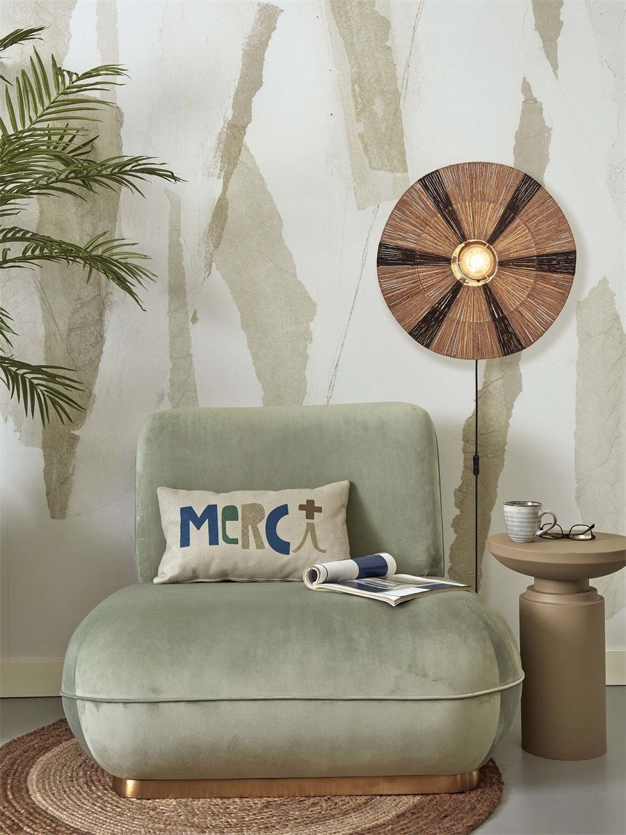 Wandlamp iguazu l schijf 55cm, zwnat.