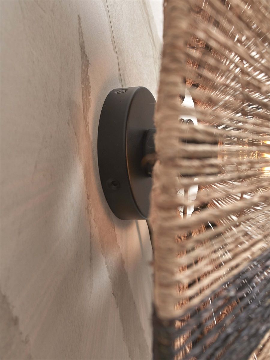 Wandlamp iguazu l schijf 55cm, zwnat.