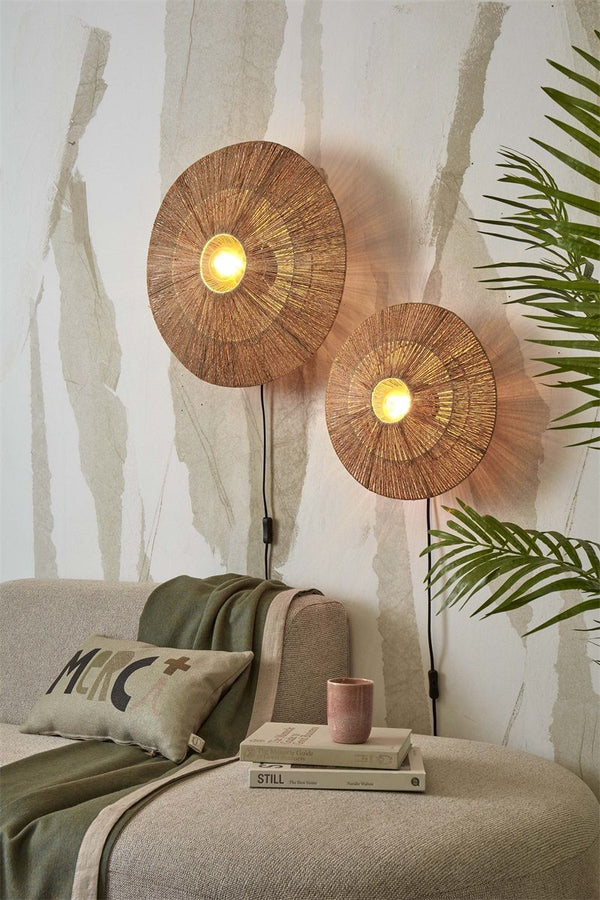 Wandlamp iguazu l schijf 55cm, nat.