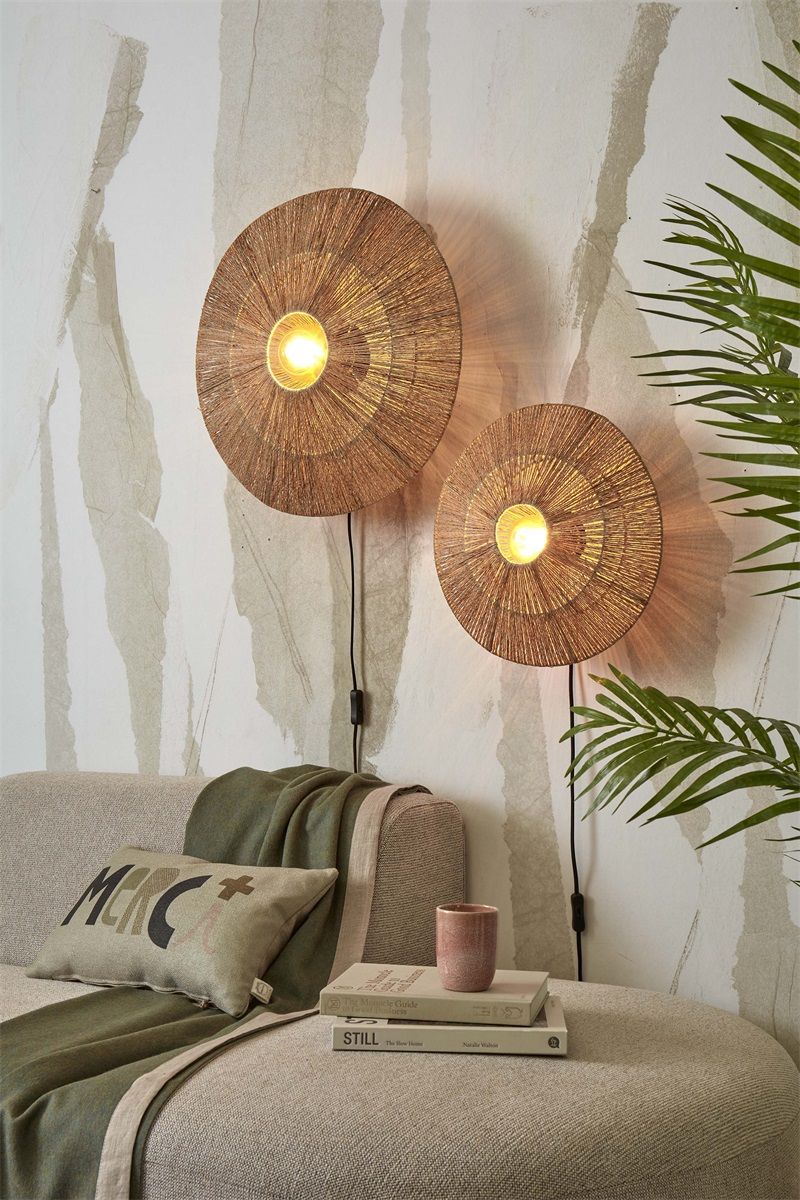 Wandlamp iguazu l schijf 55cm, nat.
