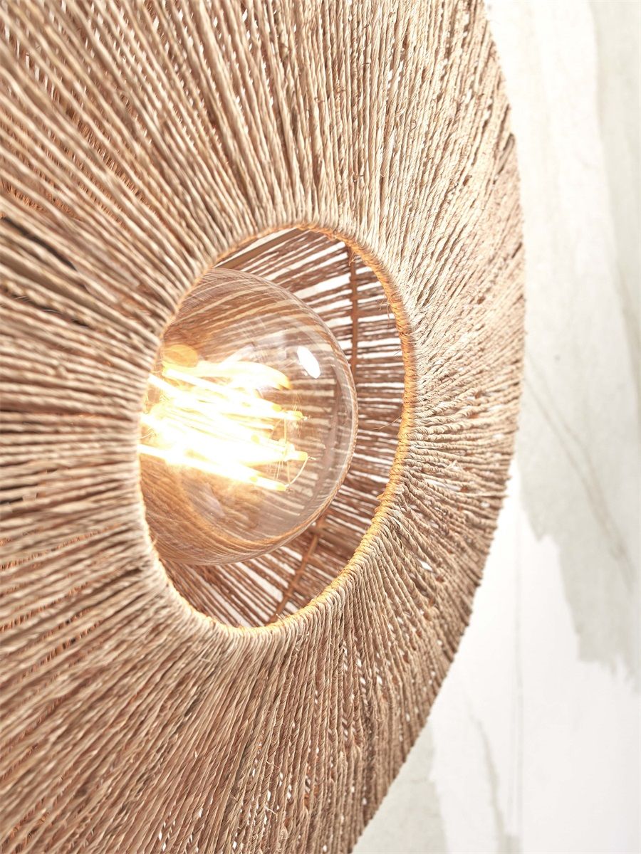 Wandlamp iguazu l schijf 55cm, nat.