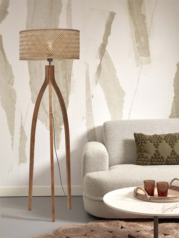 Vloerlamp java 3-poot nat50x22, nat.