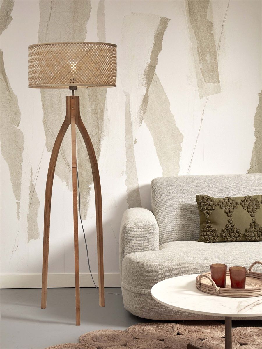 Vloerlamp java 3-poot nat50x22, nat.