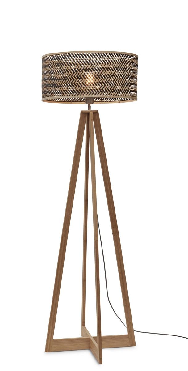 Vloerlamp java 4-poot nat50x22, zwnat.