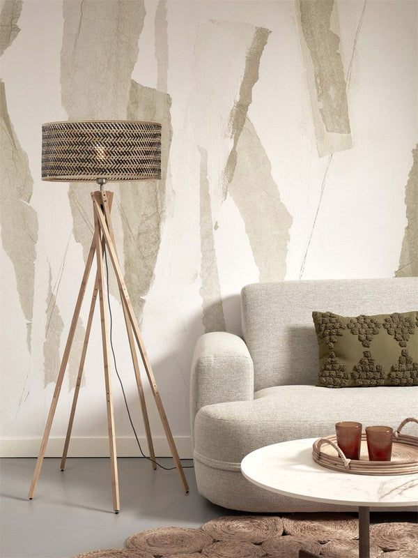 Vloerlamp java 5-poot nat50x22, zwnat.