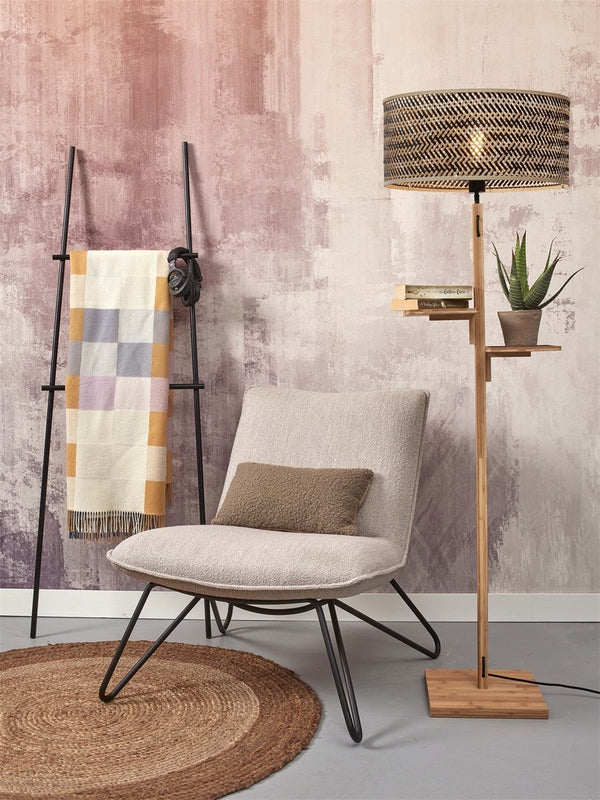 Vloerlamp java plank nat50x22, zwnat.