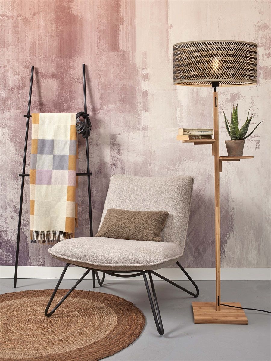 Vloerlamp java plank nat50x22, zwnat.