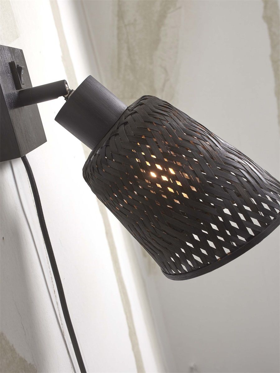 Wandlamp java zw15x17, zwart