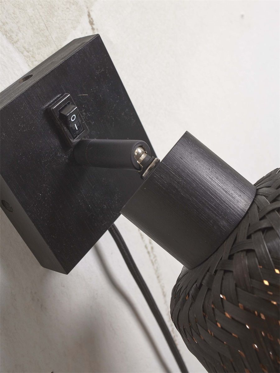 Wandlamp java zw15x17, zwart