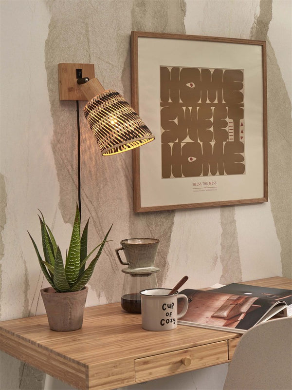 Wandlamp java nat15x17, zw.nat.
