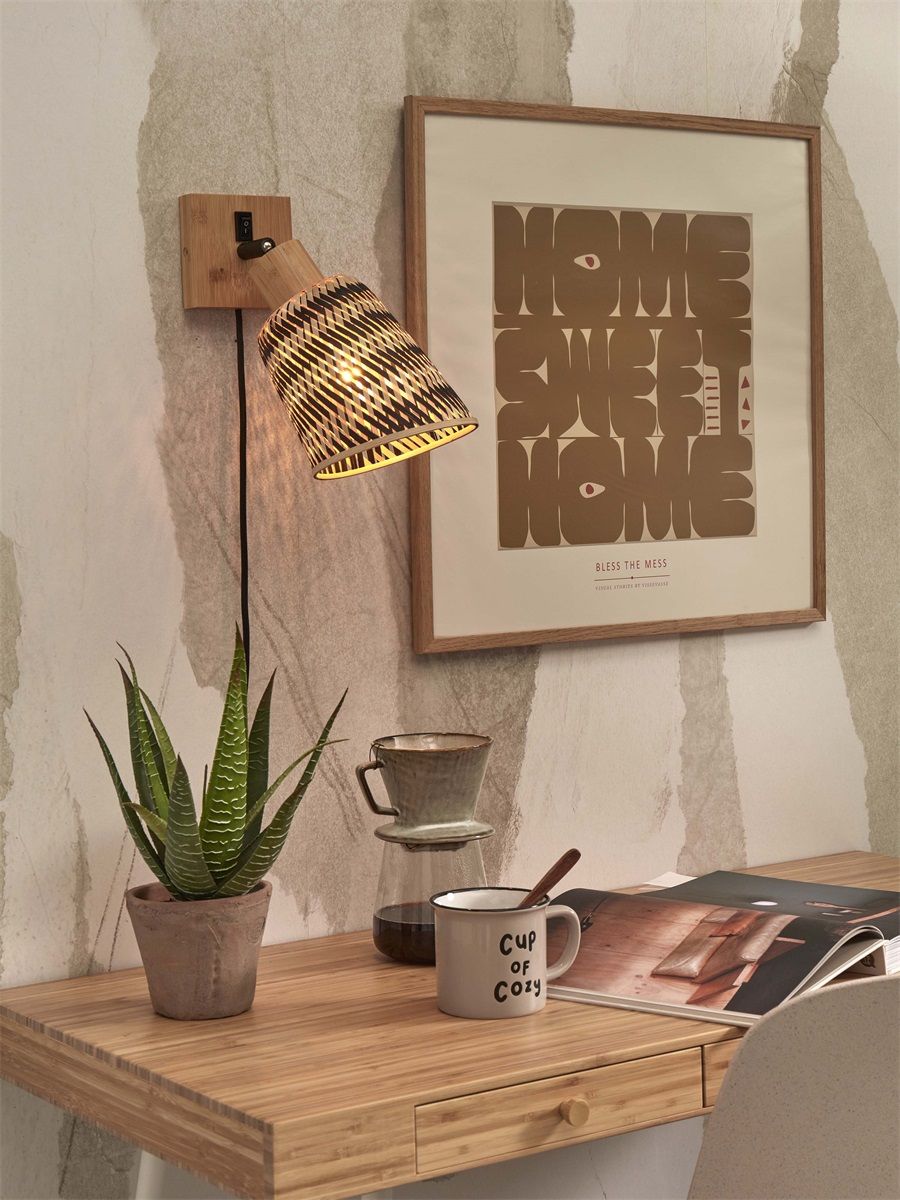Wandlamp java nat15x17, zw.nat.