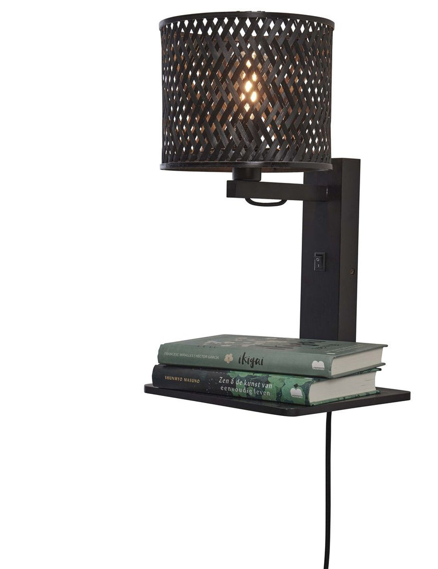 Wandlamp java plank zw.18x15, zw.