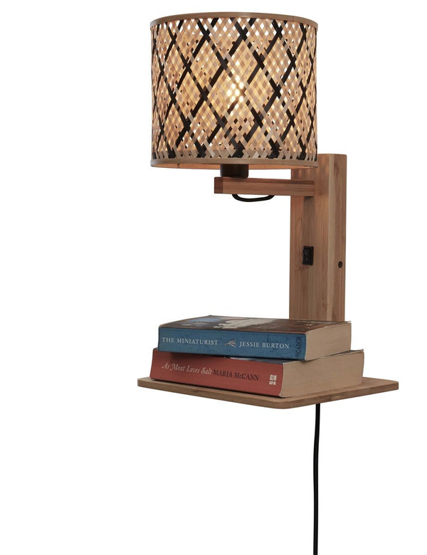 Wandlamp java plank nat18x15, zwnat.