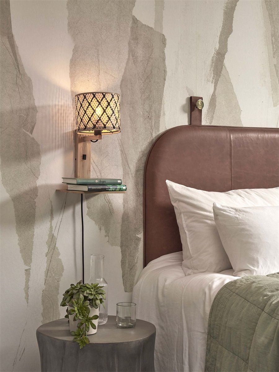 Wandlamp java plank nat18x15, zwnat.