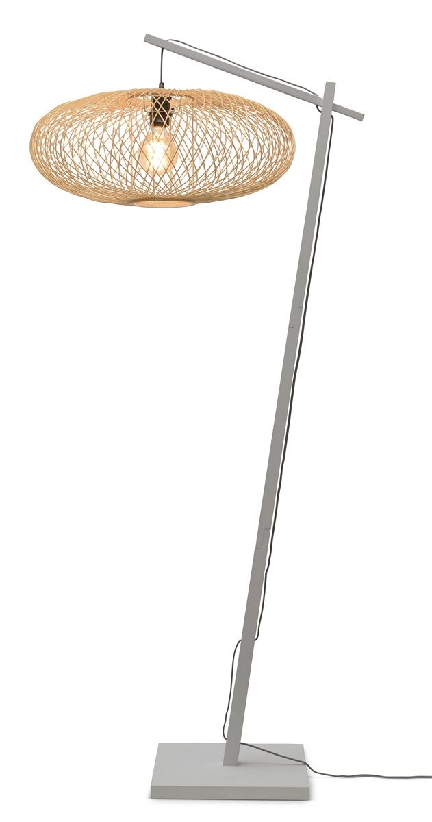 Vloerlamp cango l wit60x25 nat.