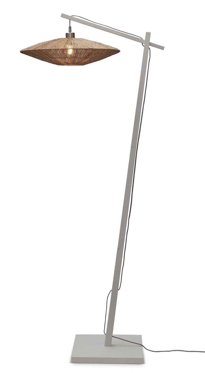 Vloerlamp iguazu l wit55x14, nat.