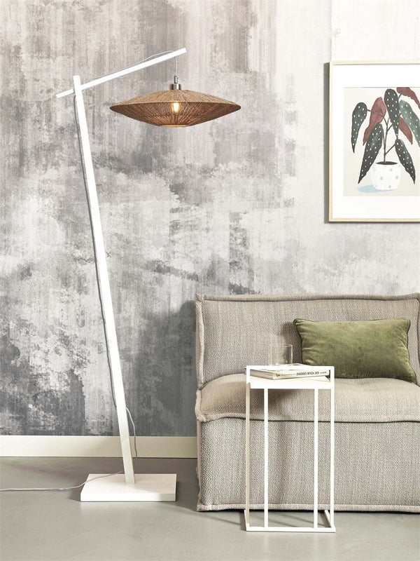 Vloerlamp iguazu l wit55x14, nat.