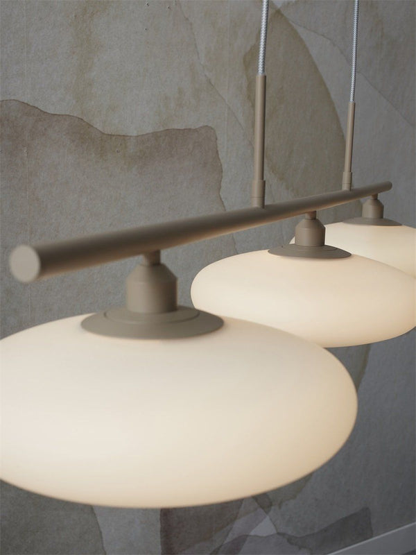 Hanging lamp Sapporo 3 disc white/sand