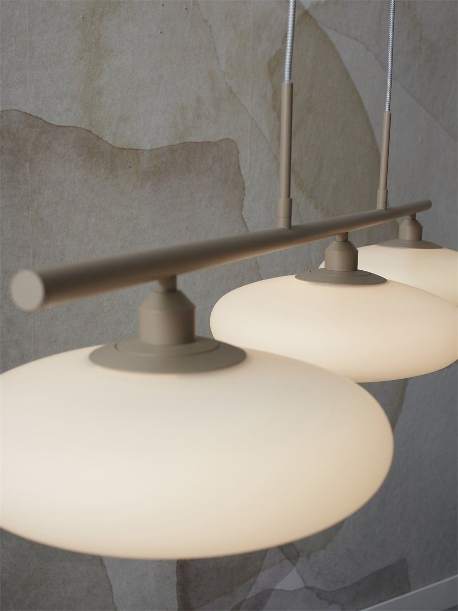 Hanging lamp Sapporo 3 disc white/sand