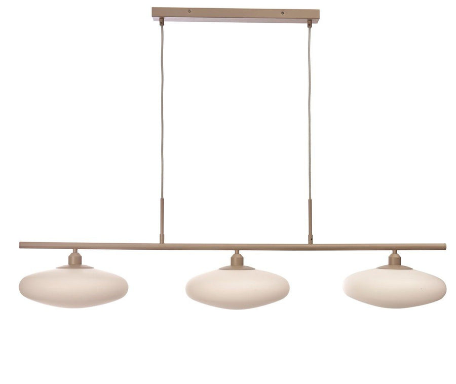 Hanging lamp Sapporo 3 disc white/sand