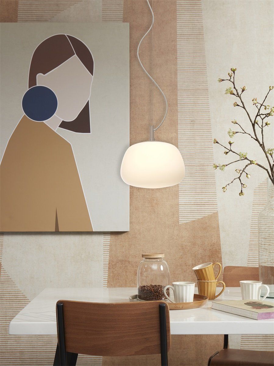 Hanging lamp Sapporo white/sand, S