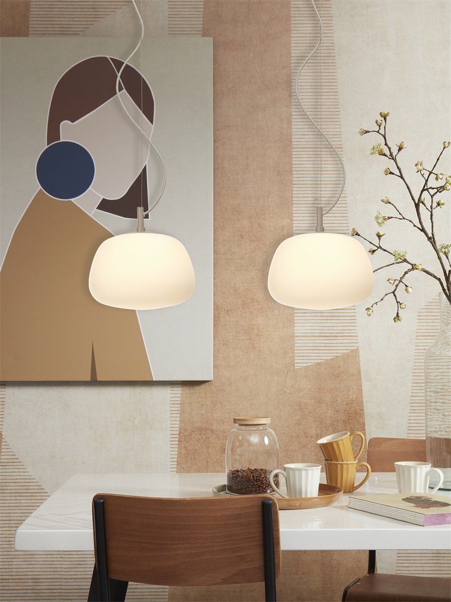 Hanging lamp Sapporo white/sand, S