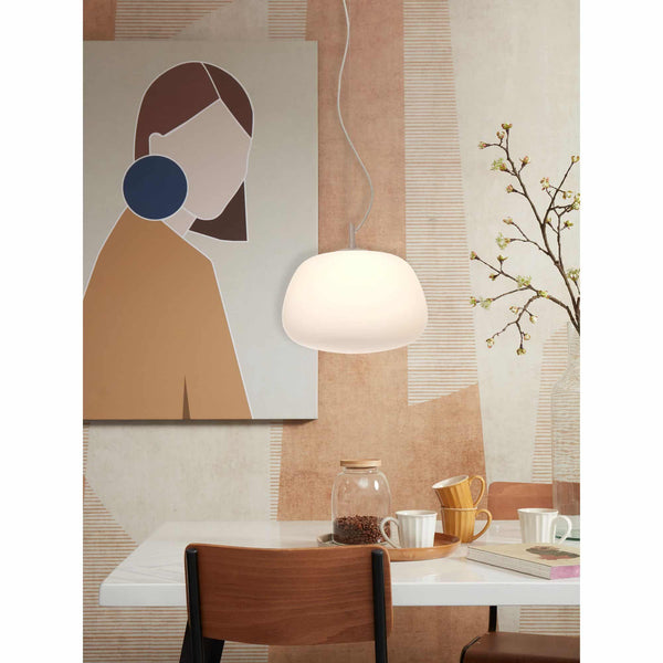 Hanging lamp Sapporo white/sand, L