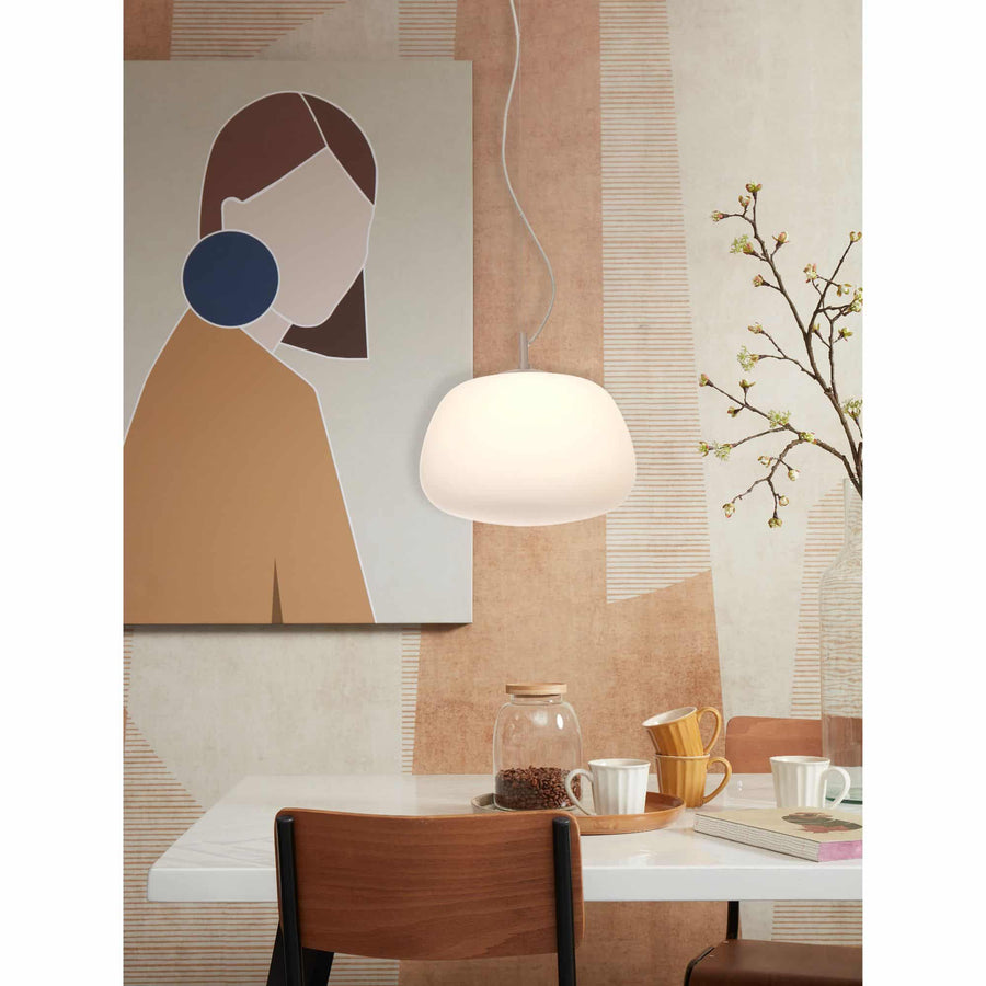 Hanging lamp Sapporo white/sand, L