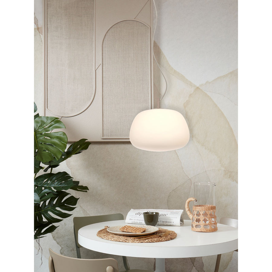 Hanging lamp Sapporo white/sand, L