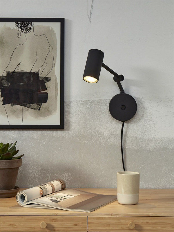 Wall lamp iron Montreux, black