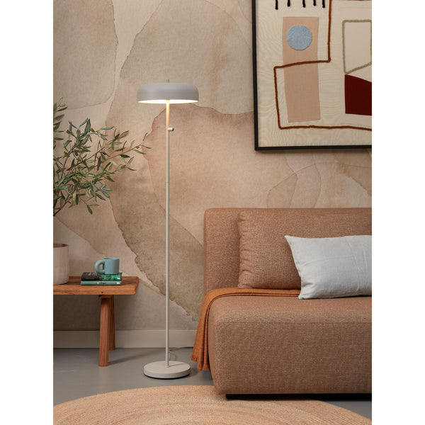 Floor lamp iron Porto, light grey