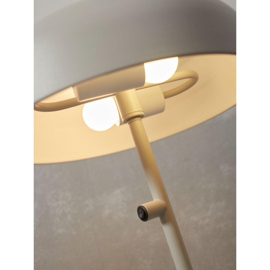 Table lamp iron Porto L, light grey