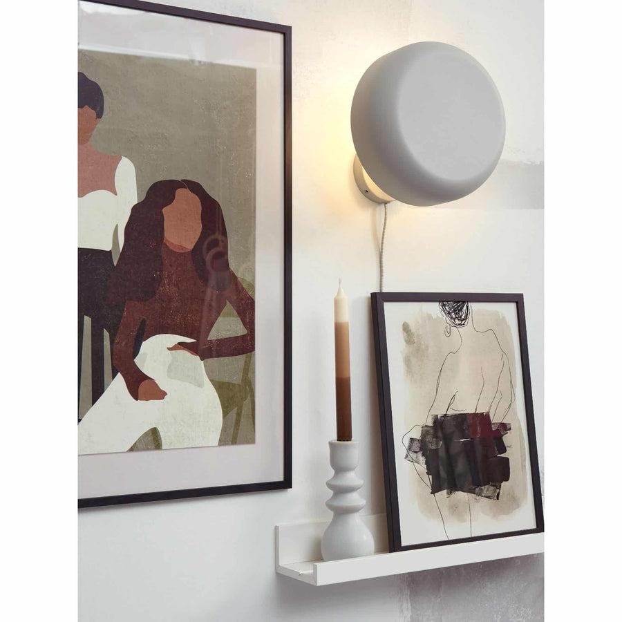 Wall lamp iron Porto, light grey