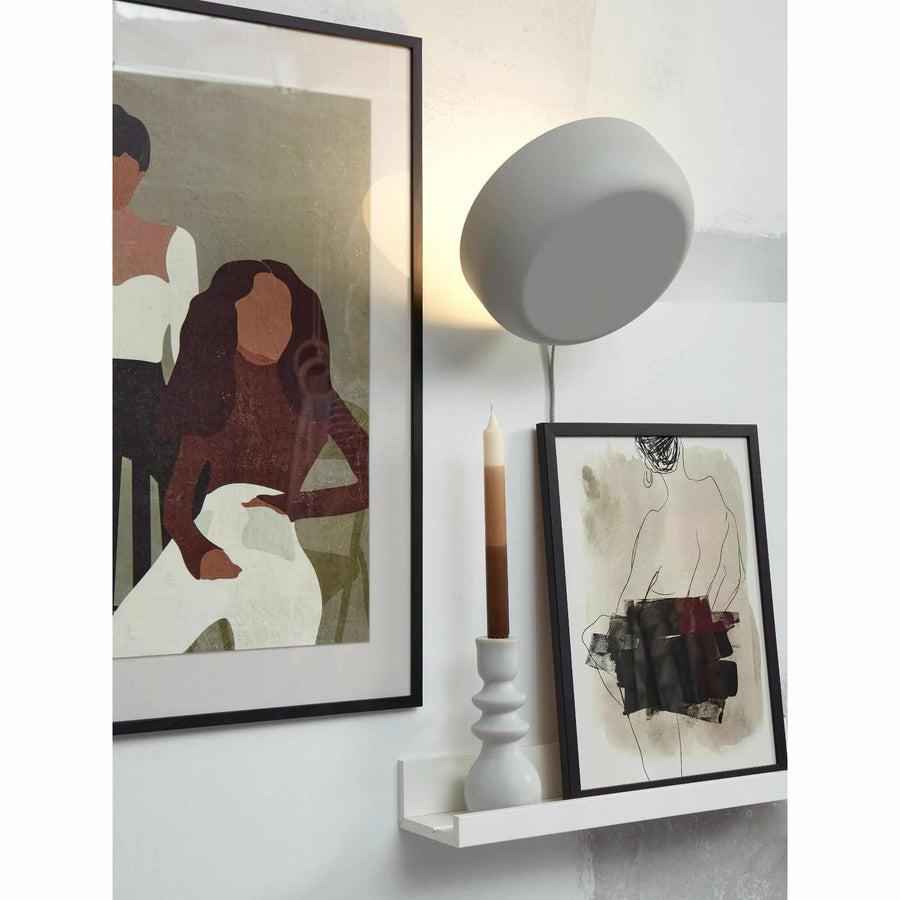 Wall lamp iron Porto, light grey