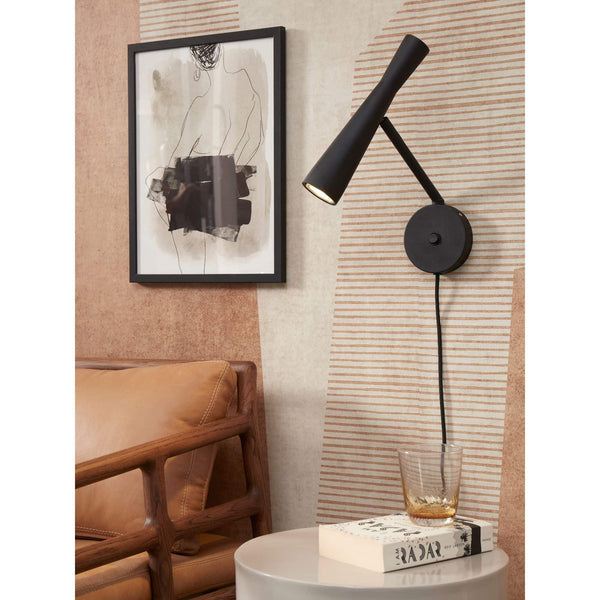 Wall lamp Bordeaux GU10, black