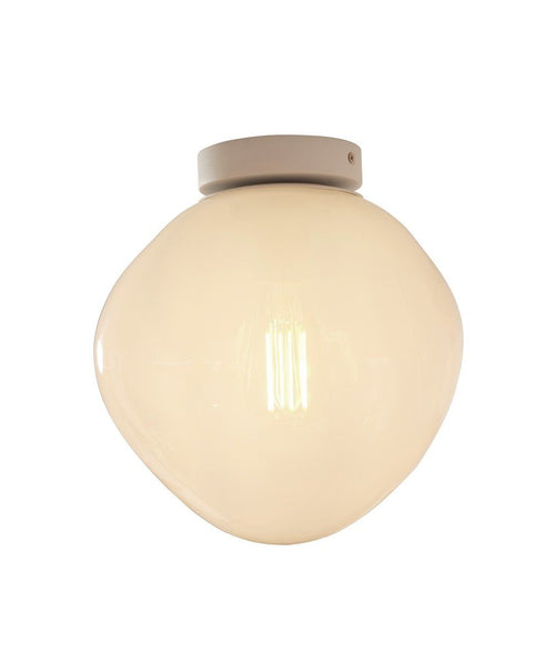 Ceiling lamp Helsinki boulder, milk white