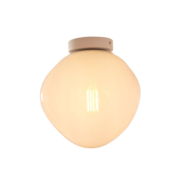 Ceiling lamp Helsinki boulder, milk white