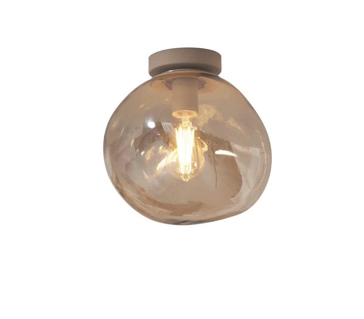 Ceiling lamp Helsinki boulder, amber
