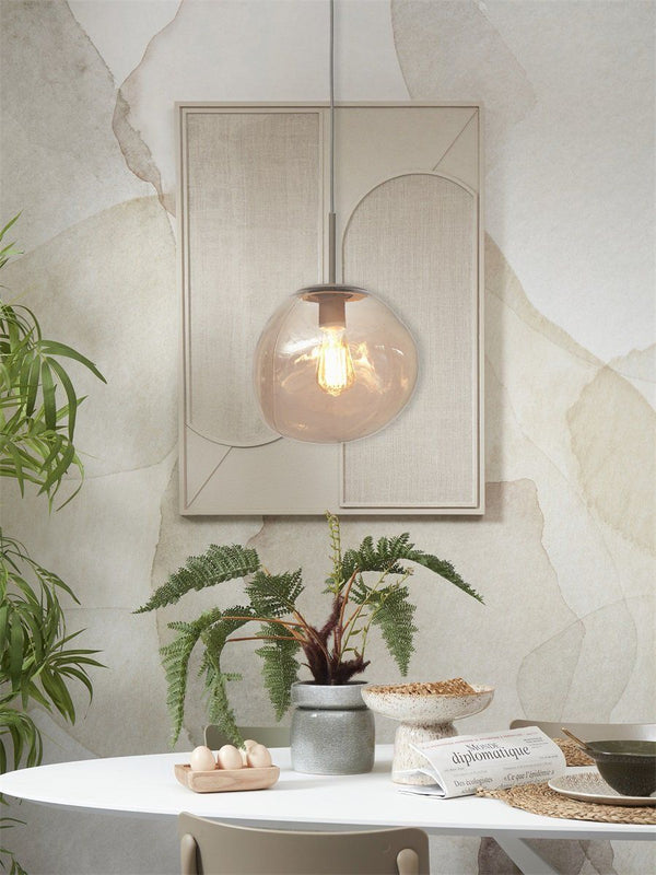 Hanging lamp Helsinki boulder, amber