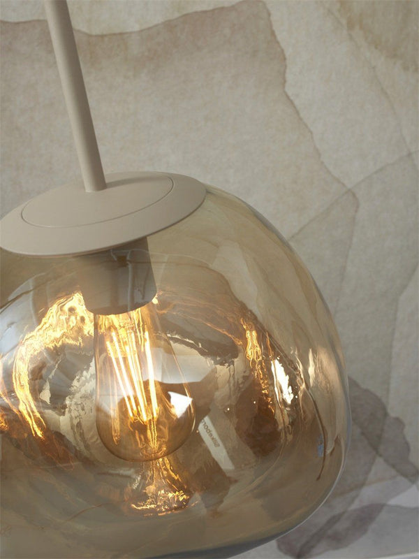 Hanging lamp Helsinki boulder, amber