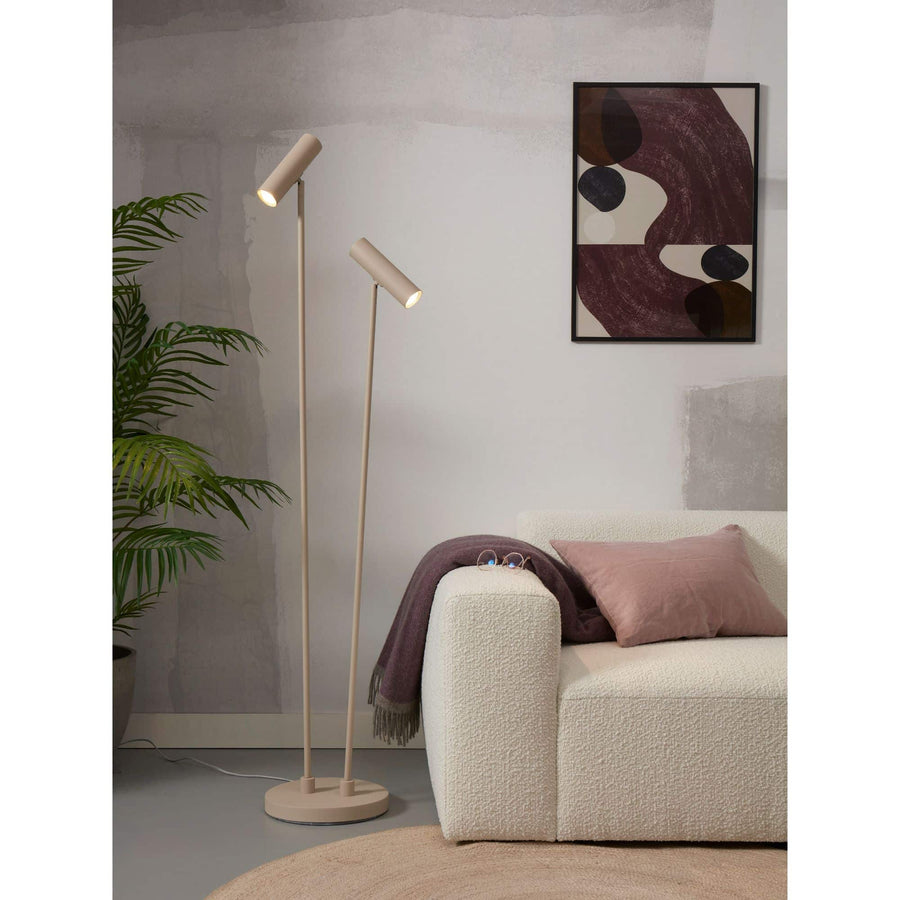 Floor lamp Havana 2-light, sand