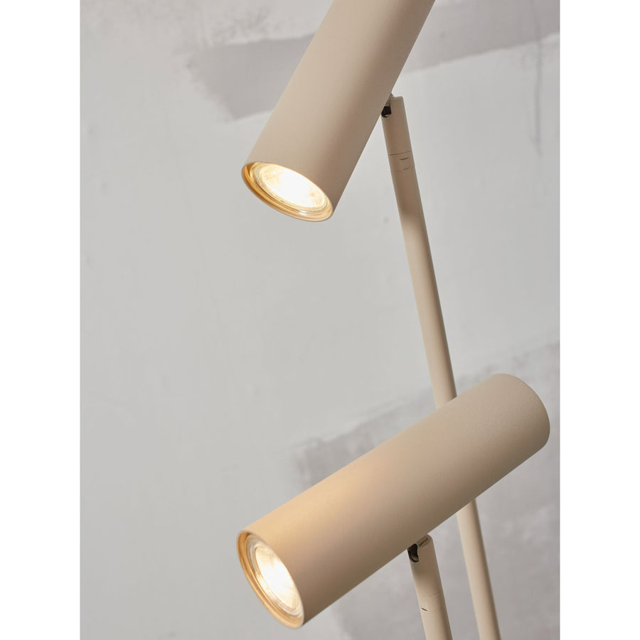 Floor lamp Havana 2-light, sand
